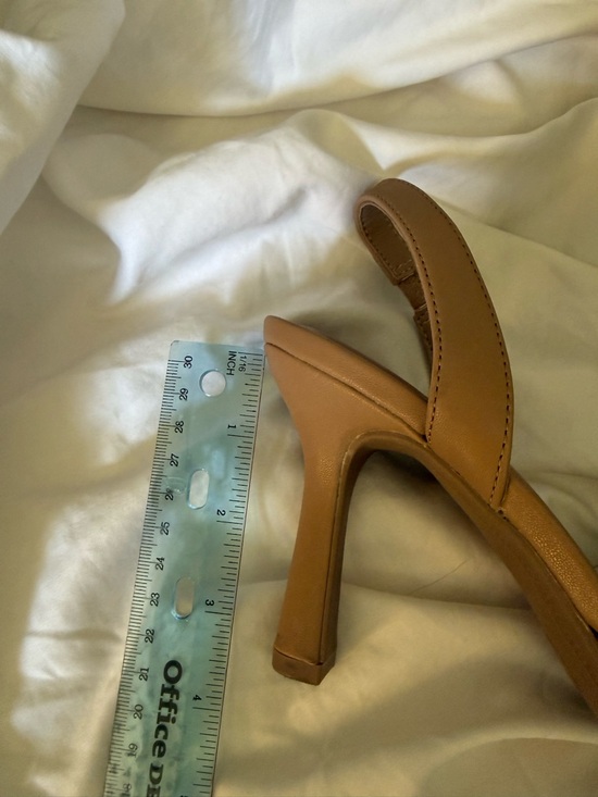a new day Nude Tan Clear Slingback Heels with Crystal Brooch - Picture 4 of 5